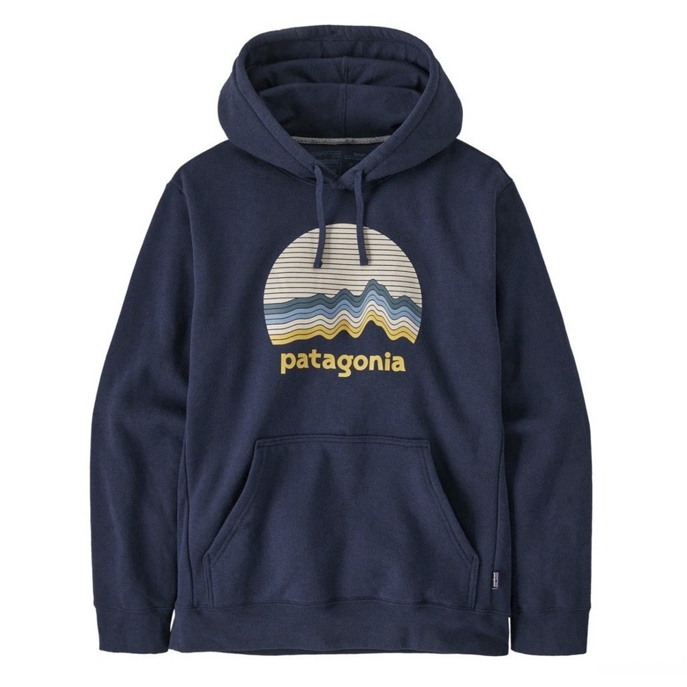 Patagonia Men's Uprisal Hoody Ridge Rise Logo Recycled Fleece Pullover Sz M